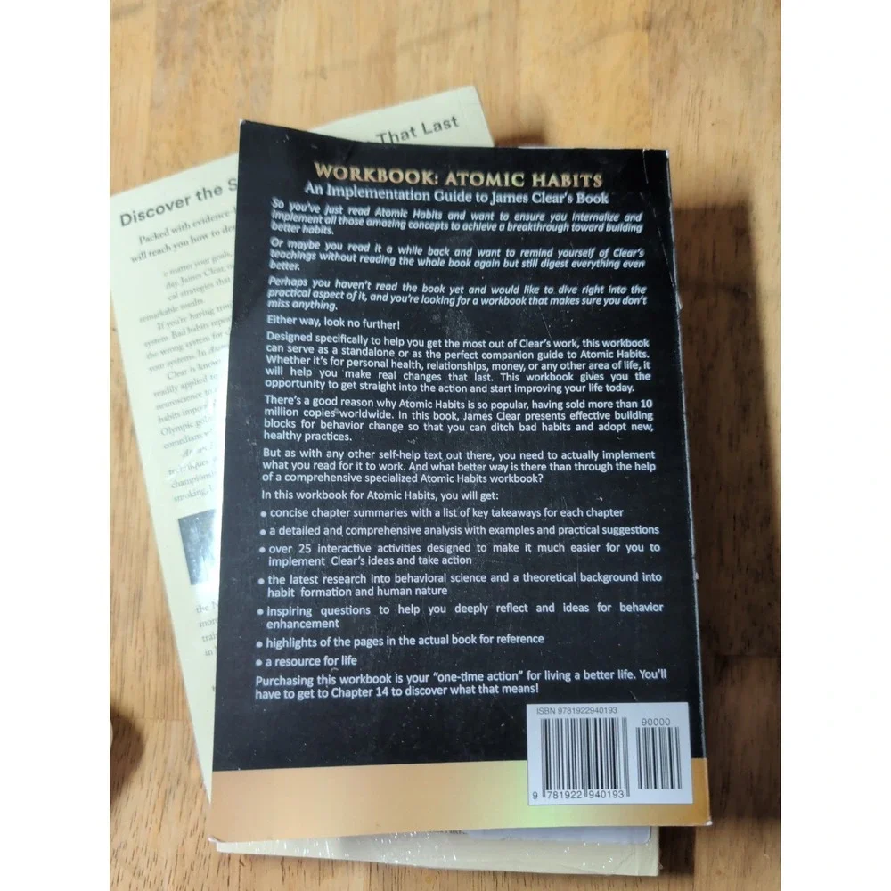 Atomic Habits book & Workbook  An Easy and Proven Way to Build Good Habits